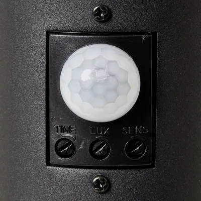 Image de Potelet Extérieur avec Détecteur de Mouvement DODY E27, Noir, IP44, Métal/Plastique
