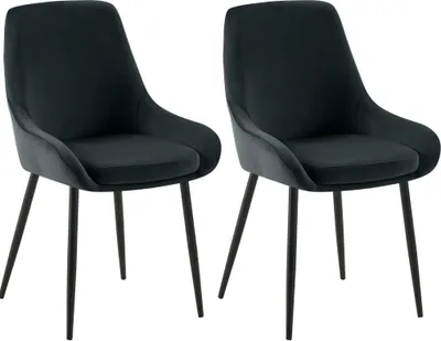 Obrázek produktu pro 2dílná sada jídelních židlí - sametové židle - pohodlí, snadná montáž, moderní design