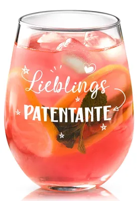 Wijnglas 'Lieblingspatentante' 520 ml personalisiert