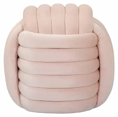 Image de Pouf Softy en velours rose — 45×45×45 cm
