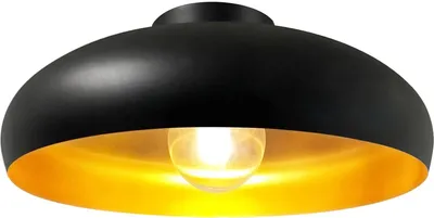 Produktbild von Deckenlampe Schwarz Gold E27 Deckenleuchte Metall Industrielampe