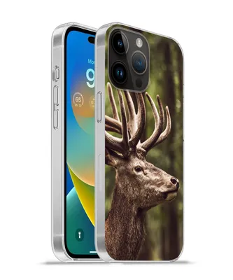 Produktbild von MuchoWow® Handyhülle Schutzhülle Hülle für Apple iPhone 14 Pro - Softcase Hirsch - Natur - Geweih - Wald - Tiere Silikon Softcase Handy Hülle - Umschlag