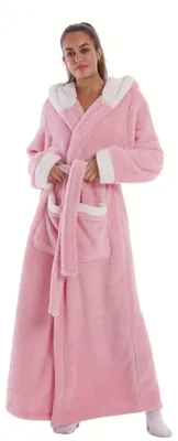 Productafbeelding van Currero Badjas Dames Roze Met Capuchon Een maat