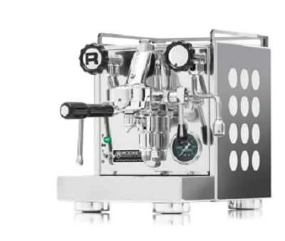 Produktbild von Rocket Appartamento Traditionelle Espressomaschine, freistehendes Gerät, Edelstahlgehäuse, 1200 Watt, 2,9 l FÃ1/4llmenge, Tassenwärmer, Milchaufschäumer