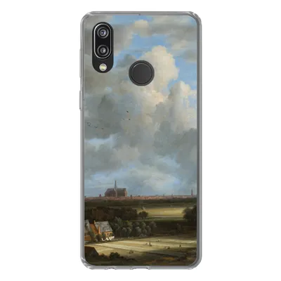 Produktbild von MuchoWow® Handyhülle Schutzhülle Hülle für Huawei P20 Lite (2020) Ansicht von Haarlem mit Tribüne - Gemälde von Jacob van Ruisdael Silikon Softcase Handy Hülle - Kartenhalter