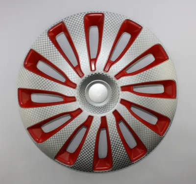 Produktbild von SET Radkappen Radzierblenden 4er Satz 16 SEPANG CARBON SILVER-RED