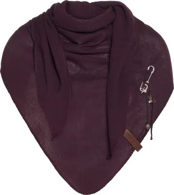 Produktbild von Knit Factory Lola Dreieckstuch - Aubergine - 190x85 cm