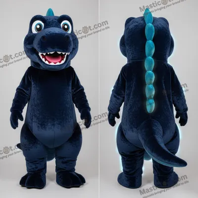 Image de Mascotte MASTICOT Spinosaurus en Peluche Bleu Marine