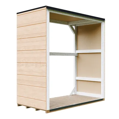 Immagine prodotto di Casetta in legno per esterni 1,14 m² - 75 x 153 x H159 cm- TIMBELA M980-1- MIELE DI CASTAGNO