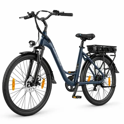 Produktbild von E-Bike Cityrad Cityrad Damen Herren 26 Zoll, 360 Wh, Tiefeinsteiger mit Federgabel Kettenschaltung, Heckmotor, 360 Wh, (Beleuchtungsset