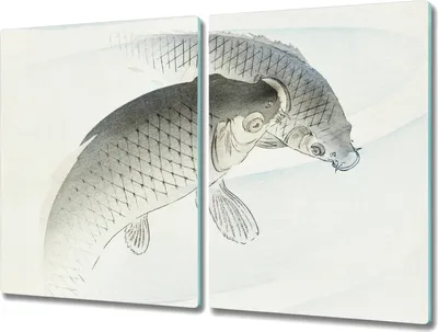 Produktbild von Coloray Küchenbrett Kochplattenabdeckung Hackbrett Schneidebrett Herdabdeckplatte 2x40x52 cm - Tiere Fische