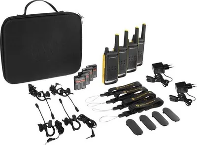 Image de Radio Portable Motorola Talkabout T82 Extreme, 2 Bandes PMR 446 MHz, 16 Canaux, Quad Pack, Noir Jaune