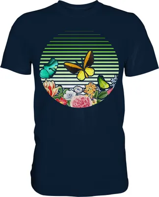 Produktbild von Garten Schmetterlinge T-Shirt – Navy / S