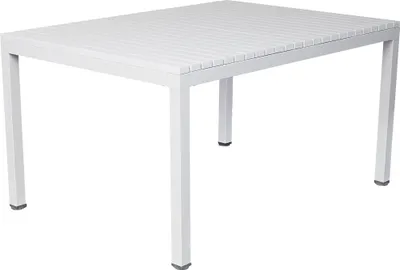 Produktbild von LC Garden Vona Gartentisch Weiß 140x100cm Esstisch Kunststoff