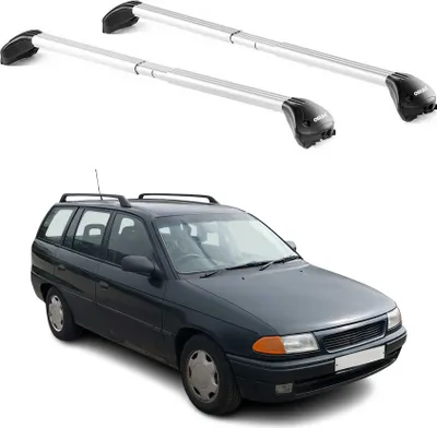 Produktbild von Dachträger für Opel Astra F G Kombi 1991-2004 5 tür 100kg Alu Silber 2x ABE