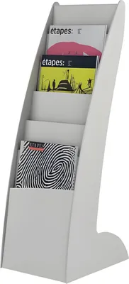 Produktbild von Paperflow Prospektständer Courbo SLIM - 6 Fächer, grau