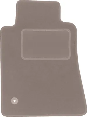 Produktbild von Fahrerfußmatte Velours beige passend für Ford Mustang MK5 (2004-2014, Coupe) – mit Befestigungen – passgenau