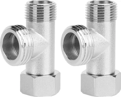 Obrázok produktu pre 2PCS 3-cestný konektor ventilu na toalete Adaptér pre splachovací ventil (EU3/8)