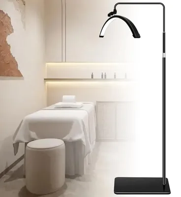 Produktbild von LED-Videoleuchte - Halbmondförmige Füllleuchte - 36 W - 3200–5600 K - Dimmbar - Metallständer 180 cm