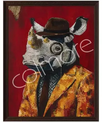 Obrázek produktu pro Ručně malovaný obraz, JOHN, 70x100 cm, červený