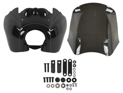 Obrázek produktu pro Kryt světlometu pro motocykl, sada předních štítů, odolná proti větru, pro model T Sport 2000–2003, lesklá černá a kouřová