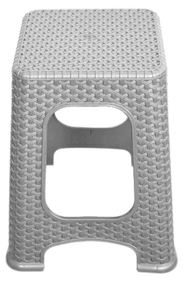 Produktbild von 3 Stück Hocker aus Kunststoff - Universell für Camping, Garten und Zuhause - Grau, 45 x 38 cm