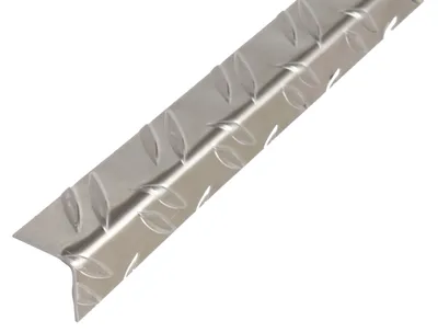 Image de Alberts 468873 Cornière, cannelée, aluminium, brillant, 1000 x 41,2 x 41,2 mm