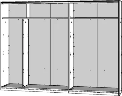 Produktbild von Schlafzimmer Set 1 Rondino Sandeiche weiß Hochglanz mit LED 180x200 cm