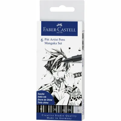 Immagine prodotto di FABER-CASTELL Tuschest. Pitt Artist Pen Manga 6x schw.