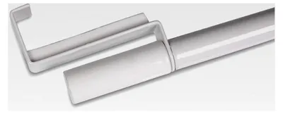 Produktbild von Ausziehbare Gardinenstange Weiß Länge 60-90 cm Spannvitrage für Fenster Spannstange auf dem Fensterflügel Durchmesser 9 mm Metall