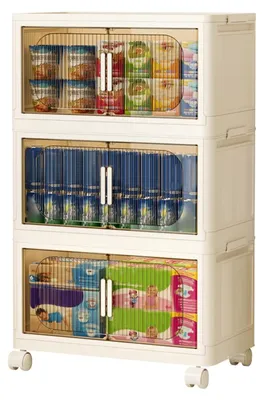 Produktbild von Faltbarer Kleiderschrank mit großem Fassungsvermögen, ideal für Schlafzimmer, Wohnzimmer, Büros und Küchen.
