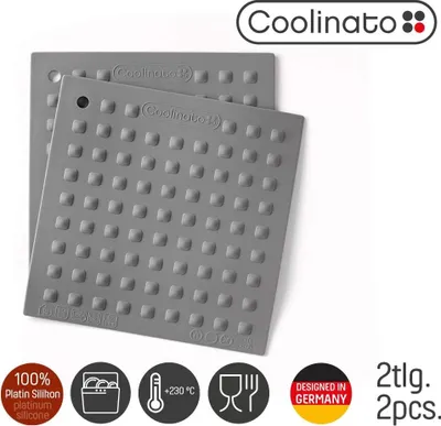 Produktbild von Coolinato Set 2tlg Silikon Topflappen