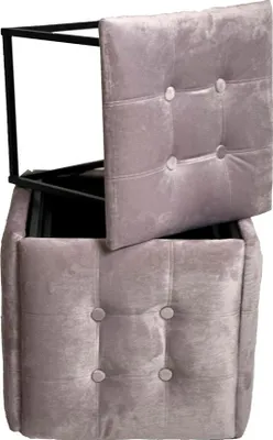 Obrázok produktu pre Puff-transformer 5in1 - 5 stools in 1 pouffe powder pink velvet 2269
