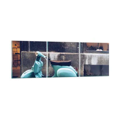 Produktbild von Bilder auf glas - Roller Straße - 150x50cm - Glasbilder - Wandbilder - Bilder - Kunstdruck - zum Aufhängen bereit - Wanddekoration aus Glas - Glas Bilder - Wandbild auf Glas - 3 Teile - GCA150x50-3653