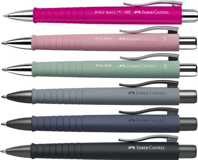 Produktbild von Faber-Castell Kugelschreiber Poly Ball XB 6er SET - 6 verschiedene Farben