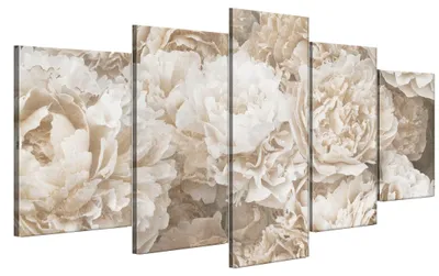 Produktbild von LUMASOUL Leinwand Bilder, Leinwandbild Geblümt Motiv, Wandbilder Holzrahmen und Webstuhl Wohnzimmer und Schlafzimmer, Bilder 200x100 cm Eklektisch Blumen 24