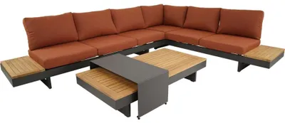 Produktbild von Lesli Living - Lounge-Sofa Barbados - Rot - 245x71x70cm
