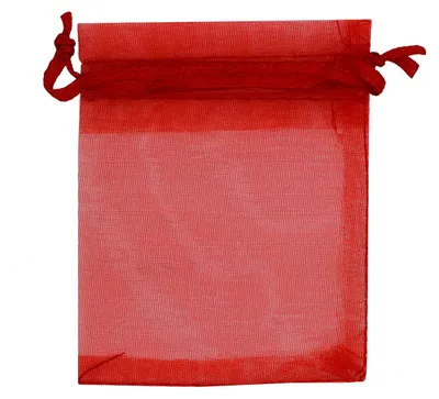 Organza-Beutel 50 Stück Geschenkbeutel Organzabeutel Gastgeschenk 9x7cm rot