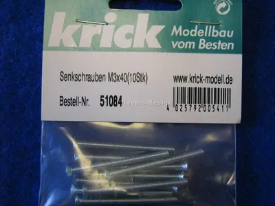 Produktbild von Krick Senkschrauben M3x40(10Stk)
