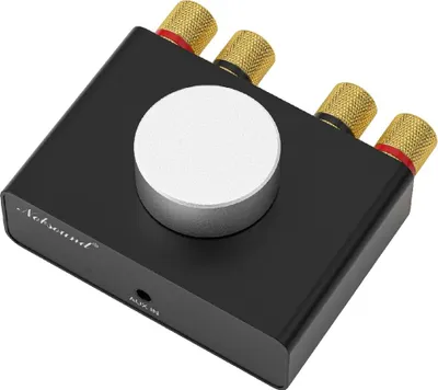 Immagine prodotto di Amplificatore, potenza di uscita 50W x 2, connessione Bluetooth e AUX, alloggiamento compatto in alluminio, risposta in frequenza 20Hz-20kHz