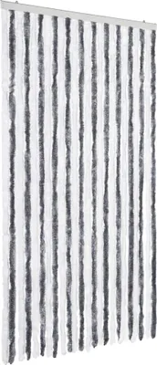 Produktbild von vidaXL Fliegenvorhang Grau und Weiß 100x200 cm Chenille