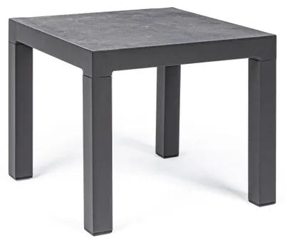 Produktbild von OVIEDO-Gartenbeistelltisch mit Keramikplatte und anthrazitfarbenem Aluminiumgestell, 50×50 cm