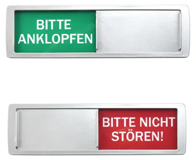 Türschild Bitte anklopfen – Nicht stören, 17,5 x 5 cm