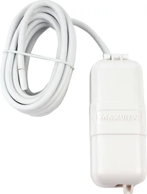 Produktbild von Satelliten Aussensteckdose weiß F-Stecker, 3 Meter Koaxkabel, wettergeschützt