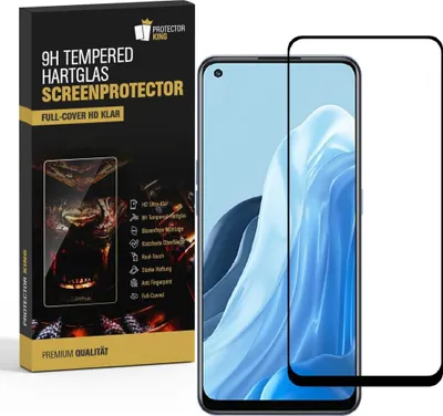 Produktbild von 6x 9H Hartglas für Oppo Reno 7 FULL COVER Displayschutz Panzerfolie Schutzfolie Panzerglas Schutzglas Displayglas Tempered Glasfolie Sicherheitsglas Echtglas