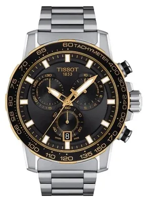Zdjęcie produktu dla Tissot Supersport Chrono z czarną tarczą, stal nierdzewna