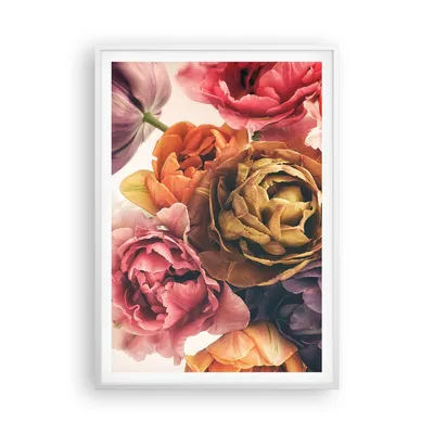 Produktbild von Gerahmtes Poster - Weißer Rahmen - Blumenstrauß Blumen Braut - 70x100 cm - Wand Bild - Wanddeko - Wandbilder - Kunstposter - Wandposter - Bilderrahmen - Bilder - Kunstdruck - P2WPA70x100-5025