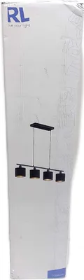Produktbild von Reality Leuchten Pendelleuchte Tommy 4-flammig, E14, schwarz gold