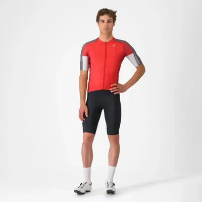 Produktbild von CASTELLI Kurzarm Fahrradtrikot - ENTRATA 6 - Rot/Grau XL
