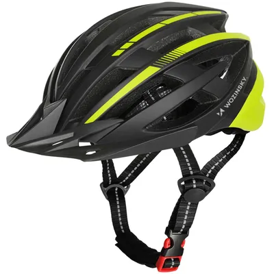 Obrázok produktu pre Wozinsky HT-28VCZ veľkosť M čierno-zelená cyklistická prilba ľahko nastaviteľná priedušná MTB cestná cyklistika mestská cyklistika